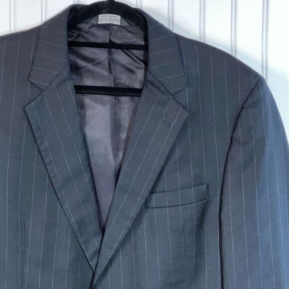 Jos A Bank Gordon 100% Wool Suit Jacket Mens 42 Long Navy Sport Coat Old Money - Picture 5 of 14